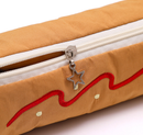 Red Vibrant Color Block Pencil Case - Large Capacity Stationery Organizer for School & Office