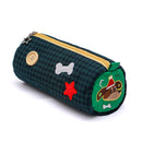 Green Vibrant Color Block Pencil Case - Large Capacity Stationery Organizer for School & Office