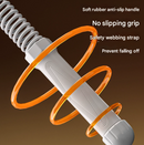 Grey Heavy Cordless Battle Rope - Portable Weighted Fitness Rope for Home Gym Strength & Cardio Training