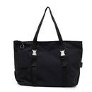 Black Modern Utility Tote Bag for Women - Large Capacity Shoulder Bag with Detachable Pouch for Work, School & Travel