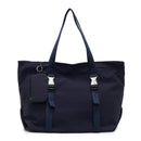 Navy Blue Modern Utility Tote Bag for Women - Large Capacity Shoulder Bag with Detachable Pouch for Work, School & Travel