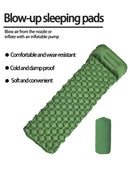 2pc Ultralight Inflatable Camping Sleeping Mat with Integrated Pillow - Waterproof 40D Nylon TPU(Grey)