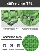 2pc Ultralight Inflatable Camping Sleeping Mat with Integrated Pillow - Waterproof 40D Nylon TPU(Camouflage)
