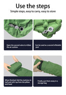 2pc Ultralight Inflatable Camping Sleeping Mat with Integrated Pillow - Waterproof 40D Nylon TPU(Dark Blue)