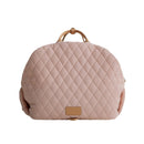 Luxury Quilted 2-in-1 Pet Travel Carrier & Car Booster Seat for Small Dogs(beige)