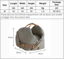 Luxury Quilted 2-in-1 Pet Travel Carrier & Car Booster Seat for Small Dogs(beige)