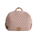 Luxury Quilted 2-in-1 Pet Travel Carrier & Car Booster Seat for Small Dogs(Pink)