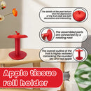 Apple-Shaped Adjustable Tissue Roll Holder - Fun & Practical Desktop Paper Towel Stand(red)