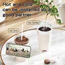 Multi-Purpose Anti-Spill Cup Holder with Suction Base & Detachable Phone Stand(orange)
