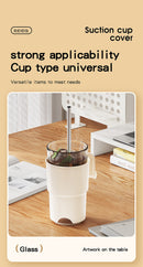 Multi-Purpose Anti-Spill Cup Holder with Suction Base & Detachable Phone Stand(orange)