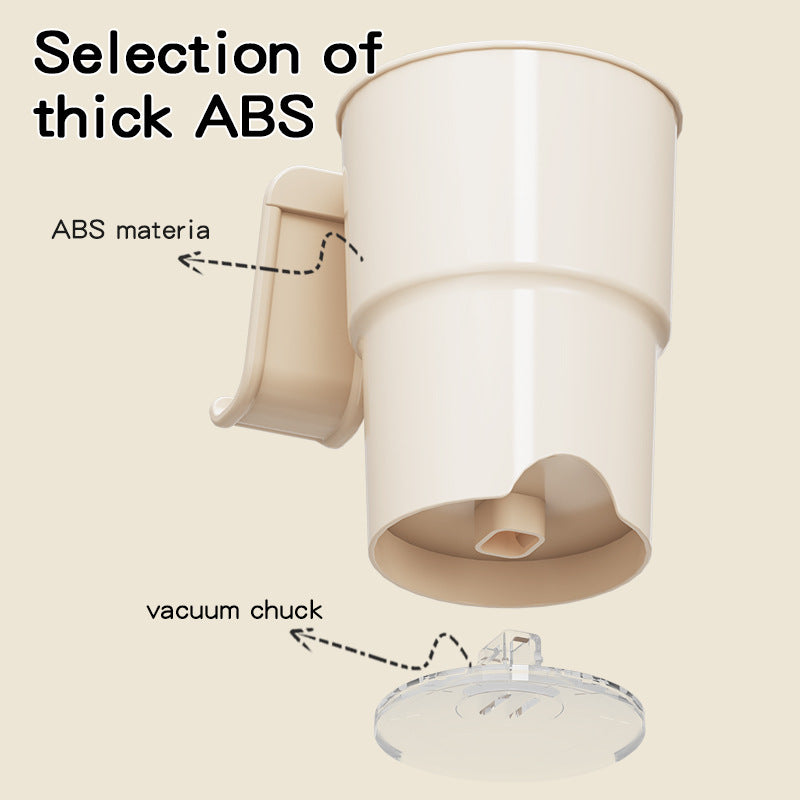 Multi-Purpose Anti-Spill Cup Holder with Suction Base & Detachable Phone Stand(black)