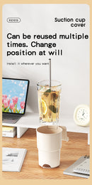 Multi-Purpose Anti-Spill Cup Holder with Suction Base & Detachable Phone Stand(white)