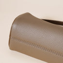 Genuine Leather Boston Bag - Mini Barrel Crossbody & Top Handle Purse(grey)