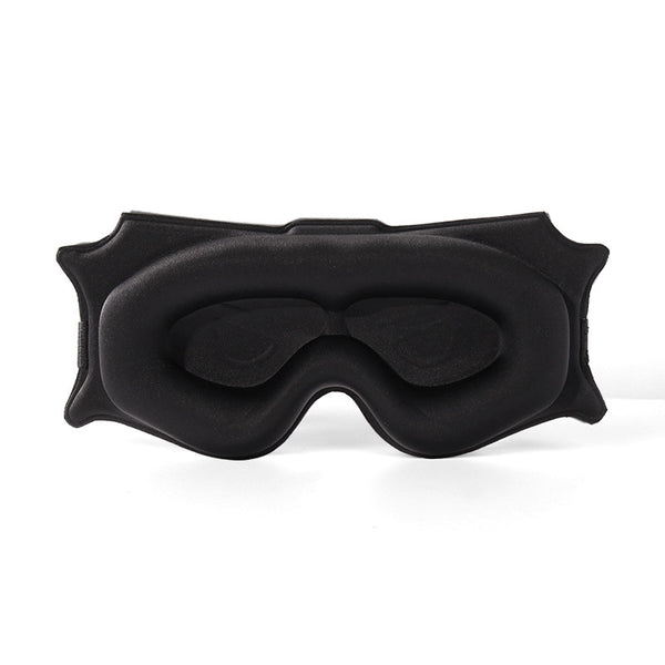 3pc 6D Contoured Zero-Pressure Sleep Mask - 360 Light Blocking Eye Mask with Adjustable Strap(black)