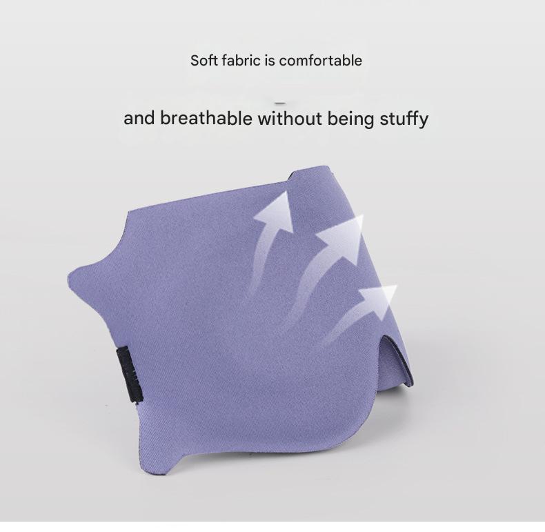 3pc 6D Contoured Zero-Pressure Sleep Mask - 360 Light Blocking Eye Mask with Adjustable Strap(Purple)