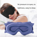 3pc 6D Contoured Zero-Pressure Sleep Mask - 360 Light Blocking Eye Mask with Adjustable Strap(Camel)