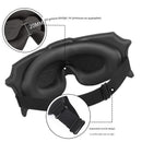 3pc 6D Contoured Zero-Pressure Sleep Mask - 360 Light Blocking Eye Mask with Adjustable Strap(Camel)