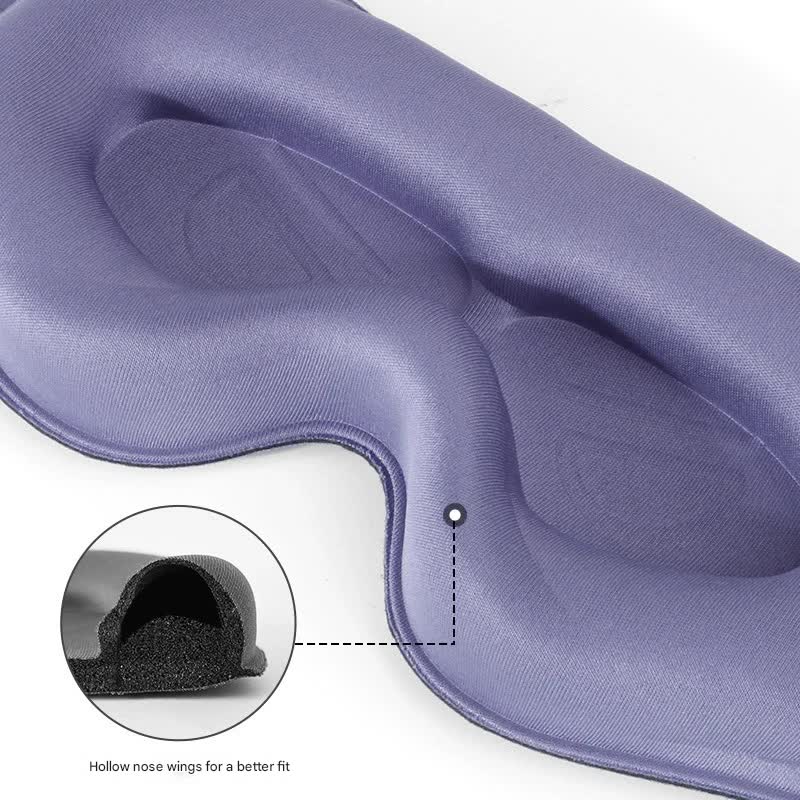 3pc 6D Contoured Zero-Pressure Sleep Mask - 360 Light Blocking Eye Mask with Adjustable Strap(Camel)