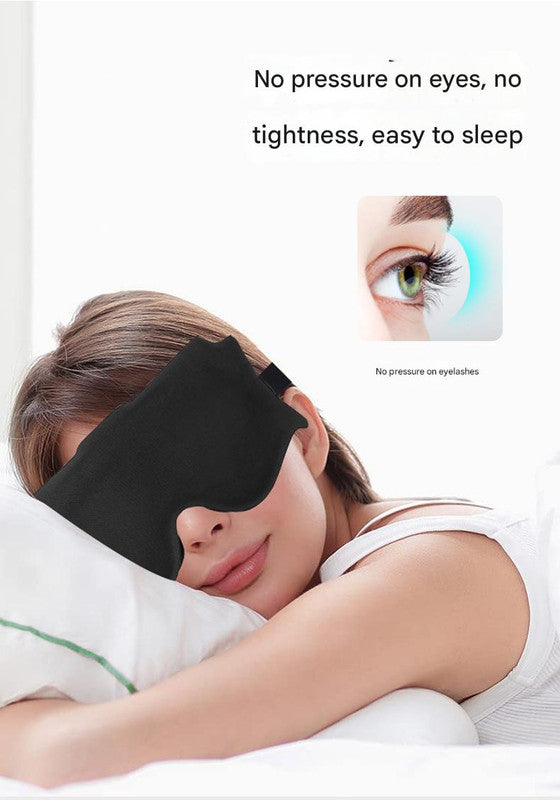 3pc 6D Contoured Zero-Pressure Sleep Mask - 360 Light Blocking Eye Mask with Adjustable Strap(Camel)