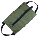 Heavy-Duty Canvas Tool Roll Up Bag & Organizer Tote - Multi-Pocket Wrench & Tool Pouch(Green)