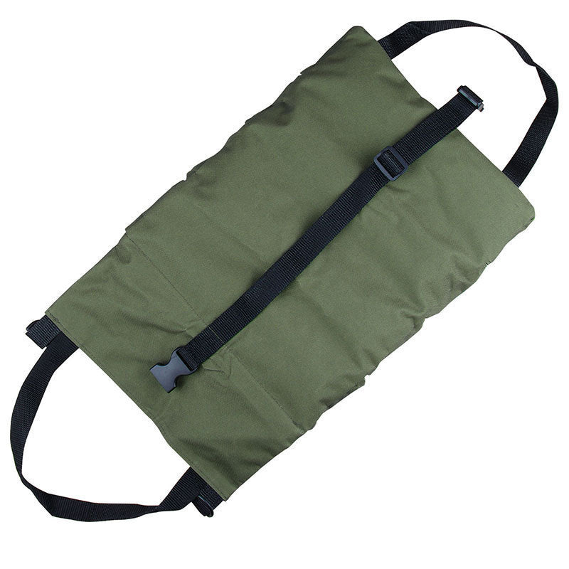 Heavy-Duty Canvas Tool Roll Up Bag & Organizer Tote - Multi-Pocket Wrench & Tool Pouch(Green)