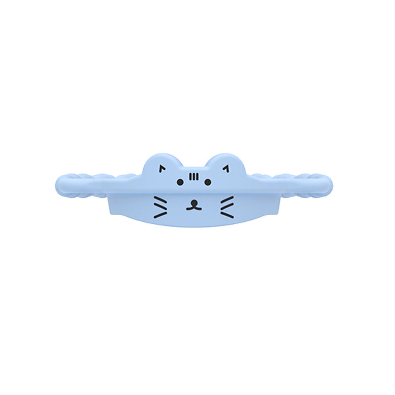 2 Pcs Blue Cat Adorable Animal Silicone Cup Carrier - Portable Reusable Handle for Water Cup(cup not included)