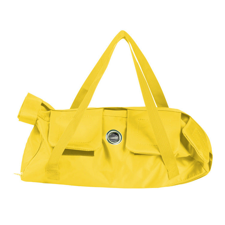 Size L Yellow Multi-Functional Cat Grooming Bag - Anti-Scratch Restraint Pouch for Nail Trimming and Vet Visits