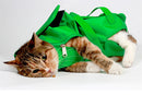 Size M Orange Multi-Functional Cat Grooming Bag - Anti-Scratch Restraint Pouch for Nail Trimming and Vet Visits