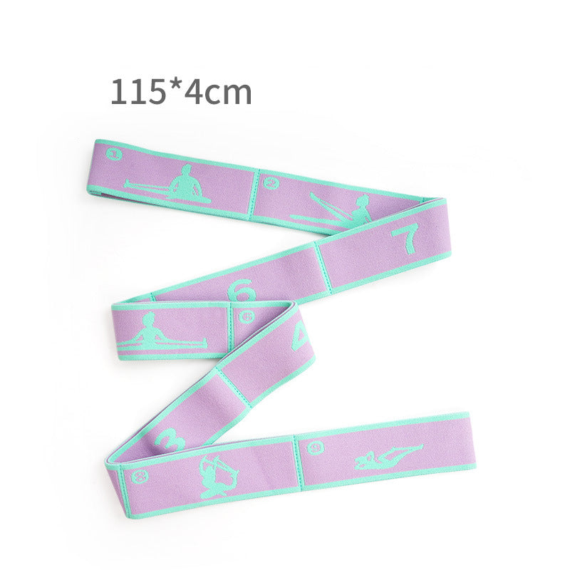 Pink and Blue 9-Loop Yoga Stretch Strap - Numbered Band for Flexibility and Physical Therapy