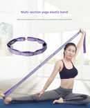 Purple 9-Loop Yoga Stretch Strap - Numbered Band for Flexibility and Physical Therapy