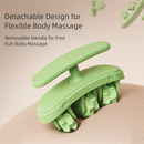 Green Removable Adjustable Wrap-Around Muscle Roller - 11-Wheel Deep Tissue Massager for Legs, Arms & Body