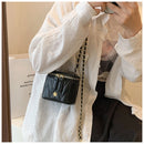 Black Chic Quilted Mini Box Crossbody Bag - Luxury Style Chain Purse for Women