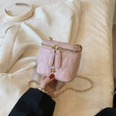Pink Chic Quilted Mini Box Crossbody Bag - Luxury Style Chain Purse for Women