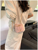 Pink Chic Quilted Mini Box Crossbody Bag - Luxury Style Chain Purse for Women