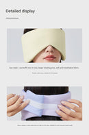 Pink Reversible All-Season Sleep Mask - Cooling & Warming with Sound Muffling Ear Covers Function