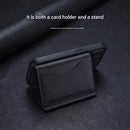 Black 3-in-1 Magnetic Wallet for MagSafe - Slim PU Leather Card Holder with Kickstand