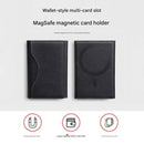 Dark Blue 3-in-1 Magnetic Wallet for MagSafe - Slim PU Leather Card Holder with Kickstand