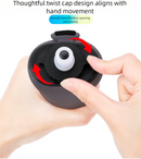 Black Collapsible Handheld Running Flask - 350ml Lightweight Silicone Water Bottle with Bite Valve