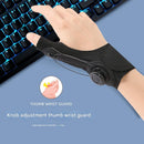 Black Adjustable Thumb Brace with Dial System - Wrist & Thumb Stabilizer for Pain Relief