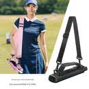 Black Compact Golf Club Carrier - Lightweight Sunday Practice Bag for Driving Range