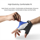 Size L Blue Padded Half-Finger Cycling Gloves - Breathable Shock-Absorbing Workout Gloves for Gym & Fitness