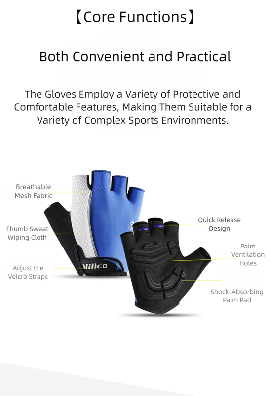 Size M Black Padded Half-Finger Cycling Gloves - Breathable Shock-Absorbing Workout Gloves for Gym & Fitness
