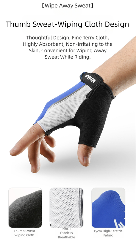 Size M Black Padded Half-Finger Cycling Gloves - Breathable Shock-Absorbing Workout Gloves for Gym & Fitness