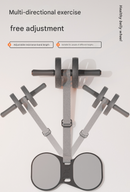 Grey Assisted Rebound Ab Roller with Foldable Knee Pad - Dual Wheel Core Trainer for Home Gym