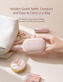 Pink Innovative Self-Cleaning Cushion Hairbrush - Retractable Bristle Detangling & Scalp Massager