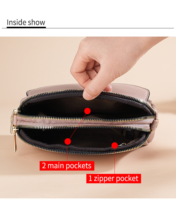 Black Chic Quilted Crossbody Bag - Multi-Compartment PU Leather Shoulder Purse