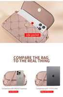 Black Chic Quilted Crossbody Bag - Multi-Compartment PU Leather Shoulder Purse