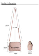 Red Chic Quilted Crossbody Bag - Multi-Compartment PU Leather Shoulder Purse