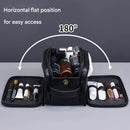 Large Capacity PU Leather Toiletry Bag - Multi-Compartment Dopp Kit & Cosmetic Organizer(Brown)