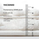 Luxury Plush Memory Foam Bath Mat with Foot Drying Panel - Super Absorbent & Non-Slip Bathroom Rug(Checkered beige)